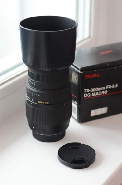 Лот: 8015290. Фото: 1. Sigma 70-300mm 1:4-5.6 DG macro... Объективы