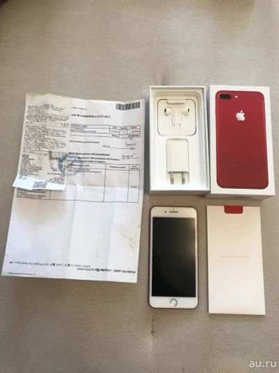 Лот: 13158807. Фото: 1. Iphone 7 plus 128 Red. Смартфоны