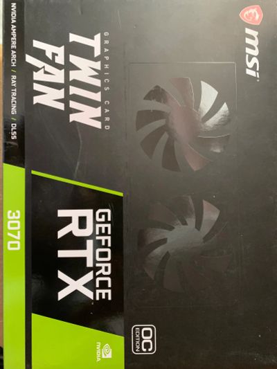 Лот: 21639565. Фото: 1. Видеокарта msi Rtx 3070 twin fan... Видеокарты