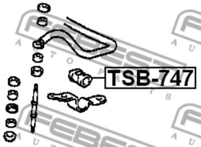 Лот: 18582108. Фото: 1. Втулка стабилизатора tsb-747 TSB747... Ходовая, подвеска, рулевое управление