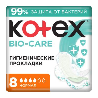 Лот: 25190154. Фото: 1. Kotex Био-Кэа Прокладки Нормал... Лекарства