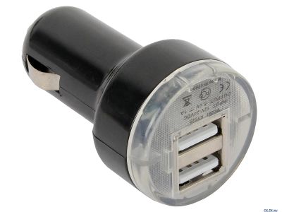 Лот: 6591024. Фото: 1. АЗУ - 2 USB (автомобильное зарядное... Зарядные устройства, блоки питания для бытовой техники