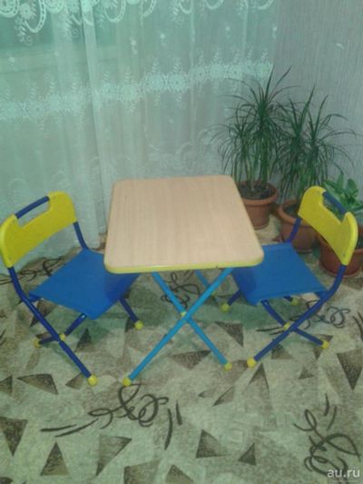 Лот: 8631021. Фото: 1. Столик и 2 стульчика. Столики, стулья, парты