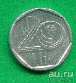 Лот: 9974553. Фото: 1. Чехия 20 геллеров 1994 (1993–1997... Европа