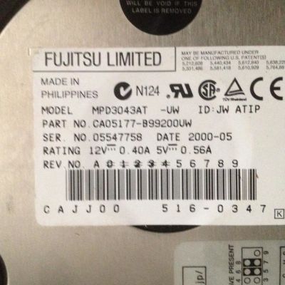 Лот: 10596483. Фото: 1. Fujitsu MPD3043AT. Жёсткие диски (HDD)