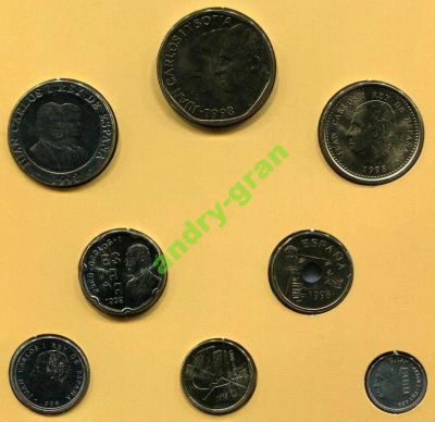 Лот: 6004762. Фото: 1. 0061 Испания 1998 500+200+100... Европа