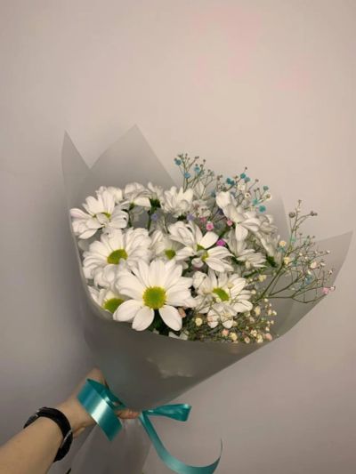Лот: 25304315. Фото: 1. 6. Букет-комплимент с гипсофилой. Свежие цветы