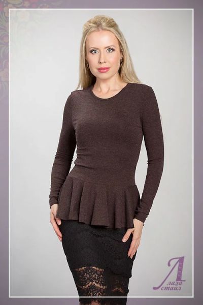 Лот: 7083357. Фото: 1. Блуза из трикотажа . Качество... Свитеры, толстовки, худи