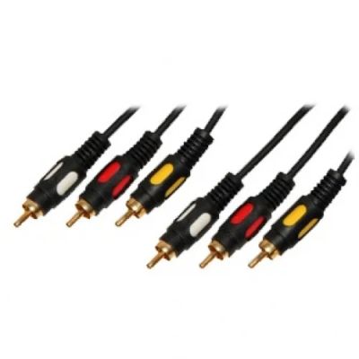 Лот: 4448411. Фото: 1. Кабель 3 RCA - 3 RCA 3,0m 10066. Шлейфы, кабели, переходники