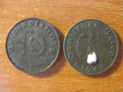 Лот: 10732052. Фото: 1. Германия 3 Рейх. 10 рейхспфеннигов... Германия и Австрия