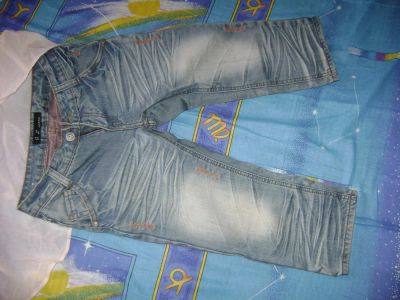 Лот: 7548031. Фото: 1. бриджи джинс. Брюки, шорты
