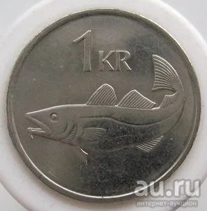 Лот: 8400454. Фото: 1. Исландия 1 крона 1999. Европа