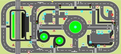 Лот: 11868813. Фото: 1. Игровое поле "Изучаем дорожное... Игровые наборы