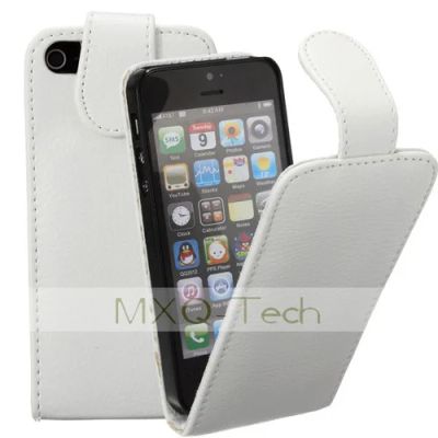 Лот: 3277148. Фото: 1. Кожаный чехол флип iPhone 5. Чехлы, бамперы