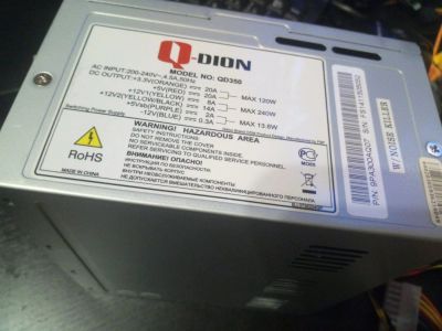 Лот: 14454600. Фото: 1. Блок питания 350Вт ATX Q-Dion... Корпуса, блоки питания