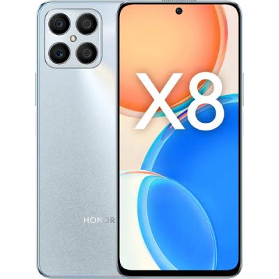 Лот: 22221982. Фото: 1. Смартфон HONOR X8 128GB Титановый... Смартфоны