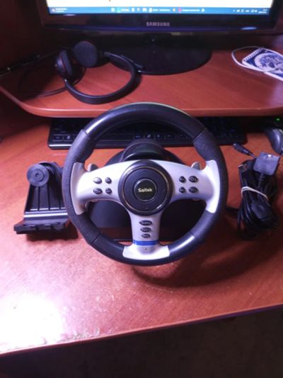 Лот: 25590682. Фото: 1. руль Saitek 4-in-1 Vibration Wheel... Рули, джойстики