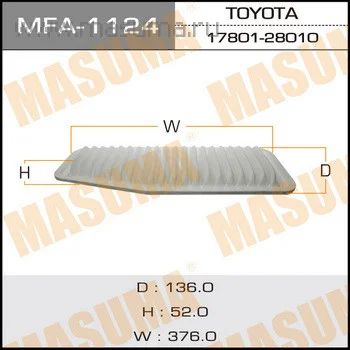Лот: 7016040. Фото: 1. Фильтр воздушный A-1001 Masuma... Расходные материалы