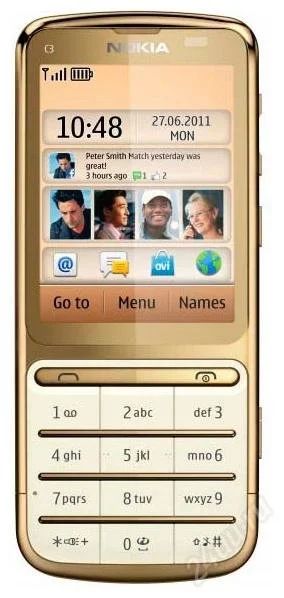 Лот: 3110715. Фото: 1. Продам Nokia C3 Gold оригинал... Кнопочные мобильные телефоны