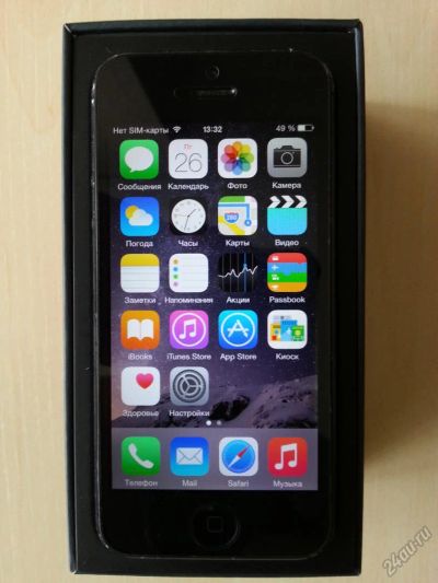 Лот: 5725950. Фото: 1. IPhone 5 black. Смартфоны