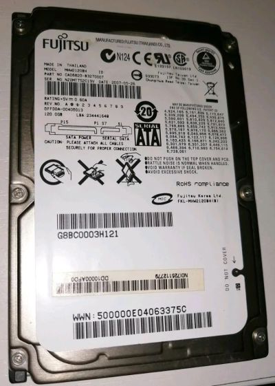 Лот: 16547640. Фото: 1. Жесткий диск Fujitsu MHW2120BH... Жёсткие диски (HDD)