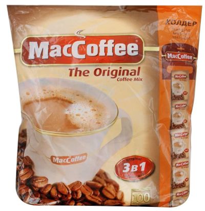 Лот: 12626544. Фото: 1. кофе MacCoffee 3в1 100 пак. Чай, кофе, какао