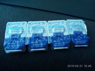 Лот: 13491785. Фото: 1. Контактные линзы Acuvue Oasys. Контактные линзы