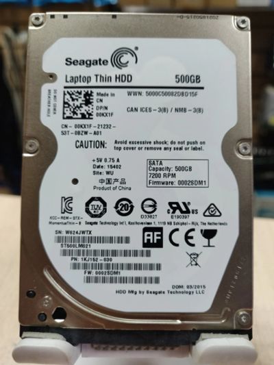 Лот: 20674784. Фото: 1. Жесткий диск HDD/2.5"/500 Гб/5400... Жёсткие диски (HDD)
