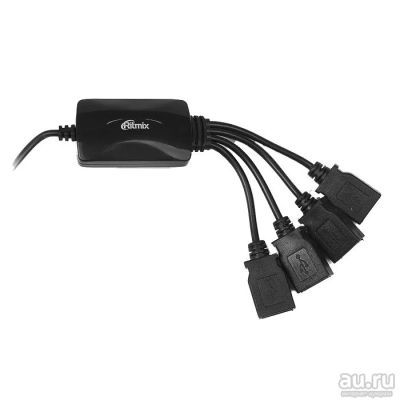 Лот: 13609478. Фото: 1. USB HUB RITMIX CR-2405, черный... USB хабы