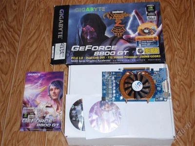 Лот: 1082396. Фото: 1. Видеокарта GeForce 8800GT Gigabyte. Видеокарты