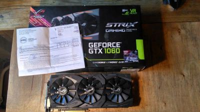 Лот: 9882547. Фото: 1. Видеокарта ASUS Strix GTX1060... Видеокарты