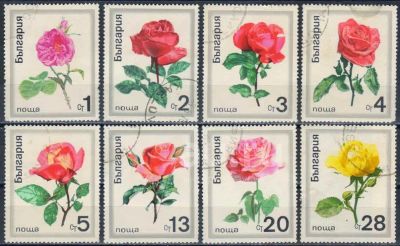 Лот: 21578610. Фото: 1. 1970. Болгария. Розы. Полная серия... Марки