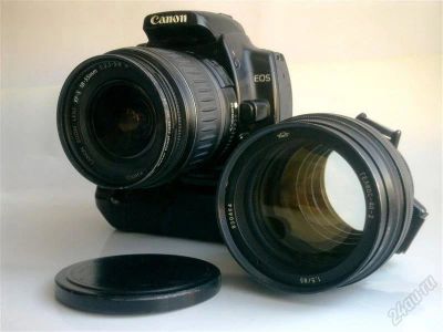 Лот: 2502177. Фото: 1. Canon EOS 400D Kit + Гелиос 40-2. Цифровые зеркальные