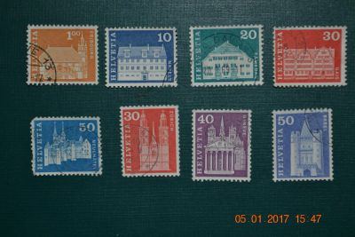 Лот: 8831120. Фото: 1. 8 марок Швейцарии 1960-1968гг... Марки