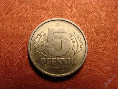 Лот: 2131323. Фото: 1. 5 пфеннигов 1982, ГДР. Германия и Австрия