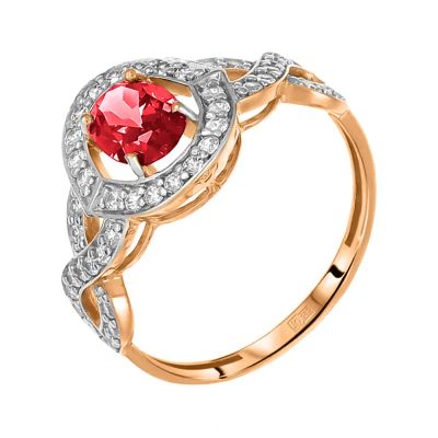Лот: 23796802. Фото: 1. Кольцо TALANT из золота с гранатом... Кольца, перстни