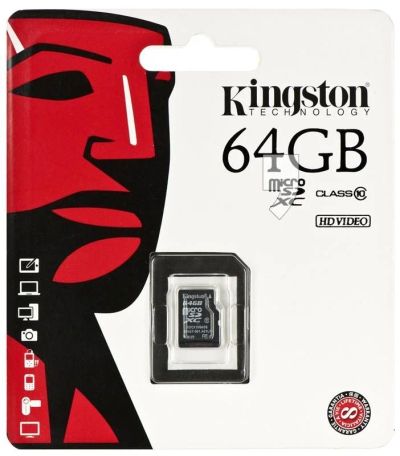 Лот: 4252197. Фото: 1. Карта памяти microSD XC 64 GB... Карты памяти