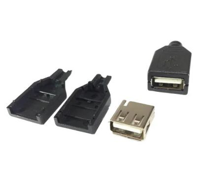 Лот: 17512253. Фото: 1. Гнездо USB 2.0 корпусное на провод. Разъёмы