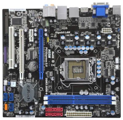 Лот: 3572363. Фото: 1. Плата ASRock H55M-LE. Материнские платы