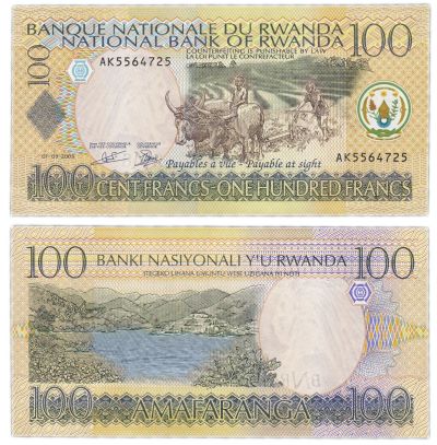 Лот: 19438827. Фото: 1. Руанда 100 франков 2003 ПРЕСС. Африка