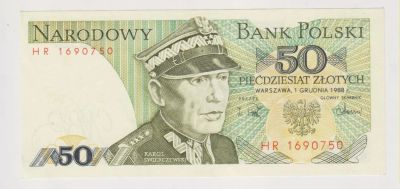 Лот: 11356675. Фото: 1. Польша 50 злотых 1988г. пресс!. Европа