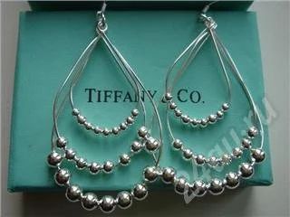 Лот: 240729. Фото: 1. Серьги. Серебро. Tiffany. В подарочной... Серьги, каффы