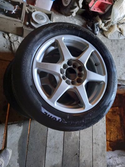 Лот: 18340328. Фото: 1. Литые диски с резиной bridgestone... Шины на дисках