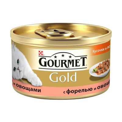 Лот: 15055914. Фото: 1. (Гурме) Gold Форель/Овощи 85г... Корма