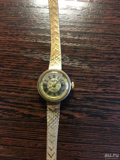 Лот: 14712814. Фото: 1. Часы позолоченные "Чайка" СССР. Драгоценные наручные часы