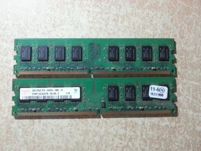 Лот: 4529025. Фото: 1. 2 планки Hynix ddr2 667mhz по... Оперативная память