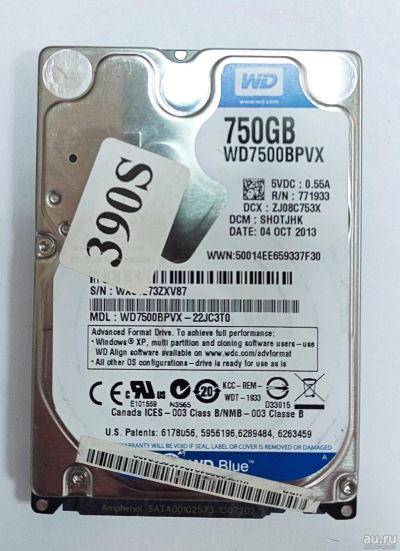 Лот: 18122677. Фото: 1. Жесткий диск SATA-III 2,5 WD WD7500BPVX-22JC3T0... Жёсткие диски (HDD)