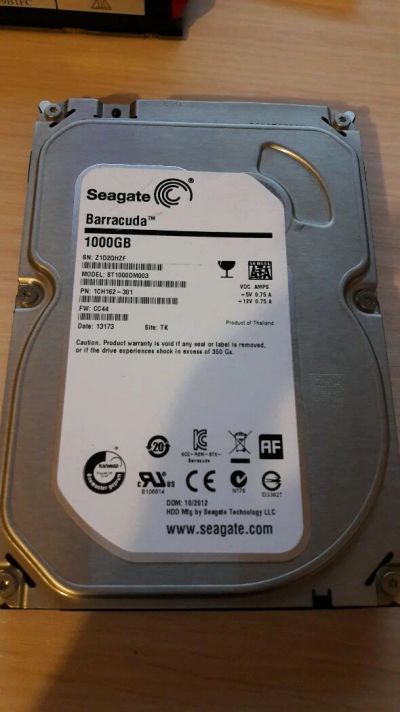 Лот: 9562683. Фото: 1. С гарантией! 1 ТБ Жесткий диск... Жёсткие диски (HDD)