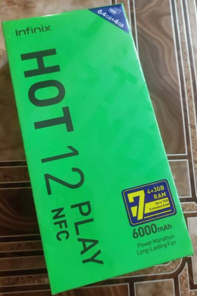 Лот: 23531862. Фото: 1. Infinix hot 12 play NFC 4/64 Гарантия... Смартфоны