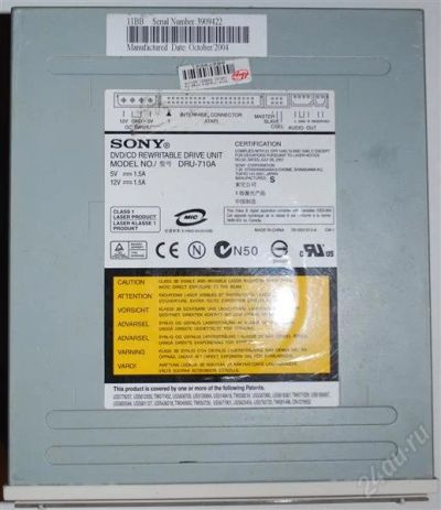 Лот: 1171038. Фото: 1. Sony DVD/CD-RW DRU-710A. Приводы CD, DVD, BR, FDD